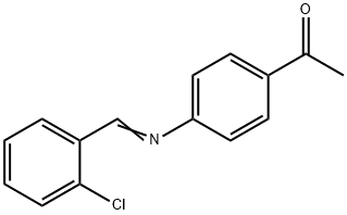 N-(2-氯苯亚甲基)-4-乙酰基苯胺 结构式