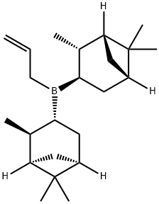 (-)-IPC2B(烯丙基)硼烷 结构式