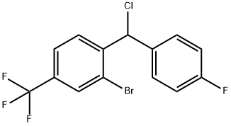 2-bromo-1-[chloro(4-fluorophenyl)methyl]-4-(trifluoromethyl)benzene 结构式