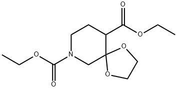 diethyl 1,4-dioxa-7-azaspiro[4.5]decane-7,10-dicarboxylate  结构式