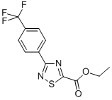 ethyl 3-(4-(trifluoromethyl)phenyl)-1,2,4-thiadiazole-5-carboxylate 结构式
