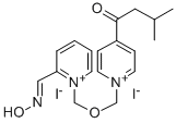 1-(2-Hydroxyiminomethyl-1-pyridinio)-3-(4-isovaleryl-1-pyridinio)-2-ox apropane diiodide 结构式