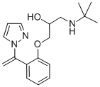 2-Propanol, 3-(tert-butylamino)-1-(6-(1-(1H-pyrazol-1-yl)vinyl)phenoxy )- 结构式