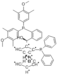 (S)-(-)-[( S)- 2 -二苯基膦二茂铁] [2 - 双(3,5 - 二甲基-4 - 甲氧基)苯基膦基]甲醇 结构式