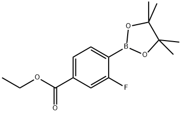 4-乙氧基羰基-2-氟苯硼酸 频哪醇酯 结构式