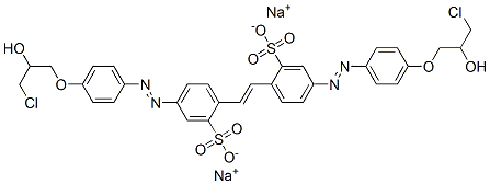disodium 4,4'-bis[[4-(3-chloro-2-hydroxypropoxy)phenyl]azo]stilbene-2,2'-disulphonate 结构式