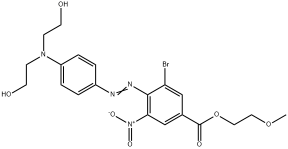 2-methoxyethyl 4-[[4-[bis(2-hydroxyethyl)amino]phenyl]azo]-3-bromo-5-nitrobenzoate 结构式