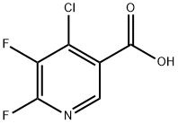 4-氯-5,6-二氟吡啶-3-甲酸 结构式