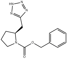 (S)-1-CBZ-2-(1H-TETRAZOL-5-YLMETHYL)PYRROLIDINE 结构式