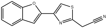 4-(1-BENZOFURAN-2-YL)-1,3-THIAZOL-2-YL]ACETONITRILE 结构式