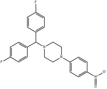 1-(Bis(4-fluorophenyl)methyl)-4-(4-nitrophenyl)piperazine