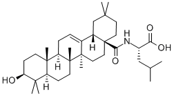 N-[(3beta)-3-羟基-28-氧代齐墩果-12-烯-28-基]-L-亮氨酸 结构式