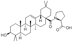 齐墩果酸基-L-脯氨酸 结构式