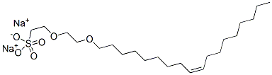 sodium (Z)-2-[2-(octadec-9-enyloxy)ethoxy]ethyl sulphate 结构式