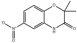 2,2-二甲基-6-硝基-2H-1,4-苯并恶唑-3(4H)-酮 结构式