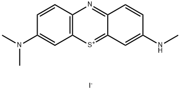 3-(dimethylamino)-7-(methylamino)phenothiazin-5-ium iodide 结构式