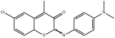 6-chloro-2-[[4-(dimethylamino)phenyl]imino]-4-methylbenzo[b]thiophene-3(2H)-one  结构式