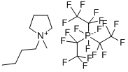 1-Butyl-1-methylpyrrolidinium tris(pentafluoroethyl)trifluorophosphate 结构式