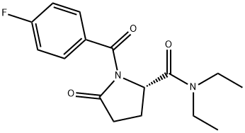 (S)-N,N-diethyl-1-(4-fluorobenzoyl)-5-oxopyrrolidine-2-carboxamide 结构式