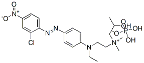 [2-[[4-[(2-chloro-4-nitrophenyl)azo]phenyl]ethylamino]ethyl](2-hydroxypropyl)dimethylammonium dihydrogen phosphate  结构式