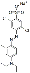 sodium 2,5-dichloro-4-[[4-(diethylamino)-o-tolyl]azo]benzenesulphonate 结构式