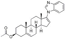(3BETA)-17-(1H-苯并咪唑-1-基)雄甾-5,16-二烯-3-醇 3-乙酸酯 结构式