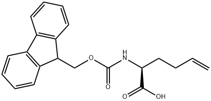(S)-N-FMOC-2-(3'-BUTENYL)GLYCINE 结构式
