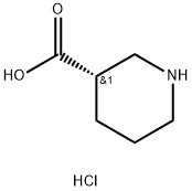 (S)-S-哌啶-3-甲酸盐酸盐 结构式