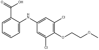 Benzoic  acid,  2-[[3,5-dichloro-4-(2-methoxyethoxy)phenyl]amino]- 结构式