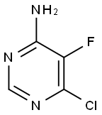 4-氨基-6-氯-5-氟嘧啶 结构式