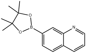7-(4,4,5,5-四甲基-1,3,2-二氧杂硼杂环戊烷-2-基)喹啉 结构式