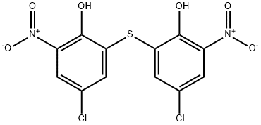 4-CHLORO-2-(5-CHLORO-2-HYDROXY-3-NITROPHENYL)SULFANYL-6-NITROPHENOL 结构式