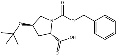 (4R)-(叔丁氧基)-1-(苯甲氧羰基)-L-脯氨酸 结构式
