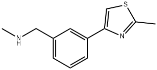 N-甲基-N-[3-(2-甲基-1,3-噻唑-4-基)苄基)胺 结构式