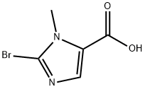 2-溴-1-甲基-1H-咪唑-5-羧酸 结构式