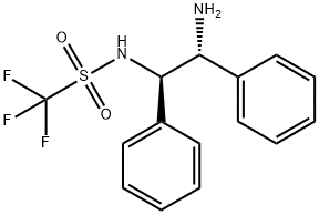 N-[(1R,2R)-2-氨基-1,2-二苯基乙基]-1,1,1-三氟甲磺酸酰胺 结构式