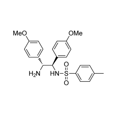 N-[(1R,2R)-2-氨基-1,2-双(4-甲氧基苯基)乙基]-4-甲基苯亚磺酰胺 结构式