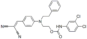 2-[[4-(2,2-dicyanovinyl)phenyl](2-phenylethyl)amino]ethyl (3,4-dichlorophenyl)carbamate 结构式