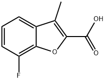 7-氟-3-甲基-1-苯并呋喃-2-羧酸 结构式