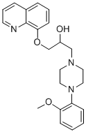 1-Piperazineethanol, 4-(2-methoxyphenyl)-alpha-((8-quinolinyloxy)methy l)- 结构式