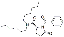 (S)-1-benzoyl-N,N-dihexyl-5-oxopyrrolidine-2-carboxamide 结构式