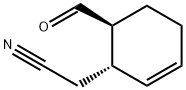 2-Cyclohexene-1-acetonitrile, 6-formyl-, trans- (9CI) 结构式