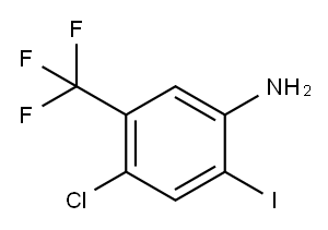 4-CHLORO-2-IODO-5-(TRIFLUOROMETHYL)ANILINE 结构式