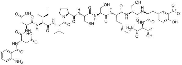 ABZ-ASP-ASP-ILE-VAL-PRO-CYS-SER-MET-SER-3-NITRO-TYR-THR-NH2 结构式