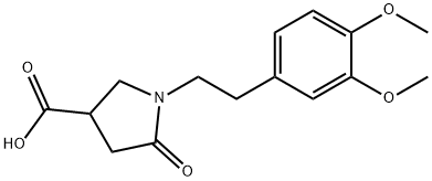 1-[2-(3,4-二甲氧苯基)乙基]-5-氧代-吡咯烷-3-羧酸 结构式