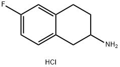 6-氟-1,2,3,4-四氢-萘-2-胺盐酸盐 结构式