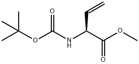 (S)-2-((叔丁氧羰基)氨基)丁-3-烯酸甲酯 结构式