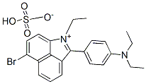 6-bromo-2-[4-(diethylamino)phenyl]-1-ethylbenz[cd]indolium hydrogen sulphate  结构式