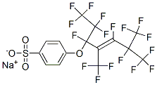 sodium 4-[[1,3,4,5,5,5-hexafluoro-1-(pentafluoroethyl)-2,4-bis(trifluoromethyl)-2-pentenyl]oxy]benzenesulphonate 结构式