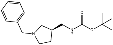 (R)-1-苄基-3-N-BOC-氨甲基吡咯烷 结构式